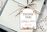 Pampas Grass Theme Wedding Thank You Tag Favor /Stickers