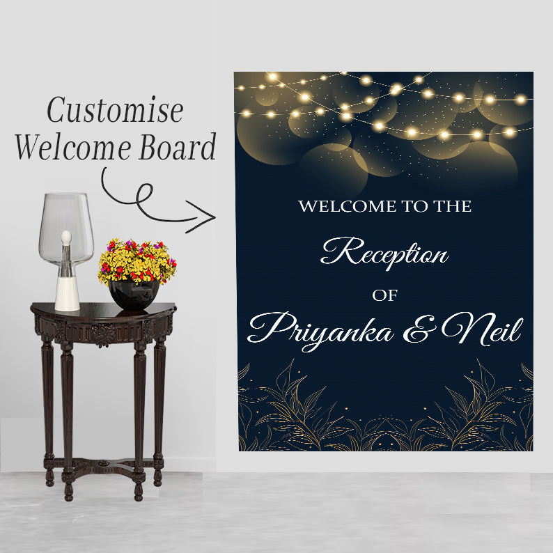 Reception Party Signage or Welcome Board for Decoration