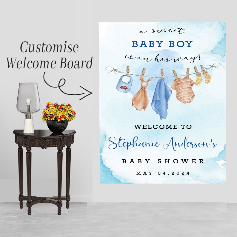 Baby Shower Welcome Board Sign for Decoration