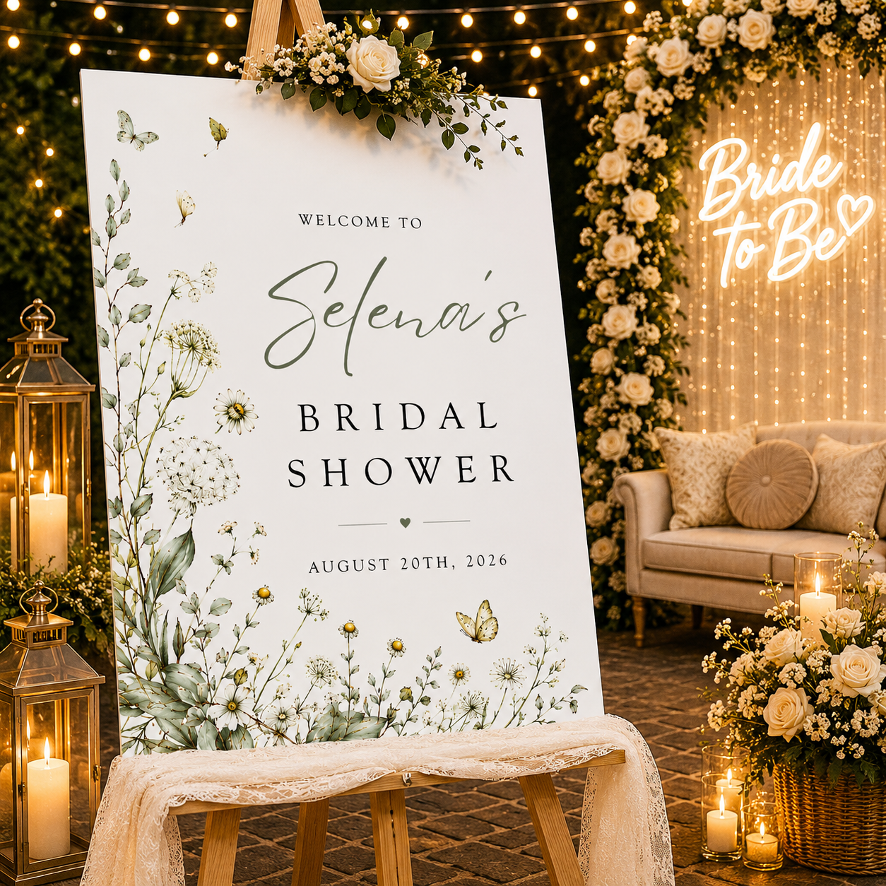 Bridal Shower Party Welcome Board