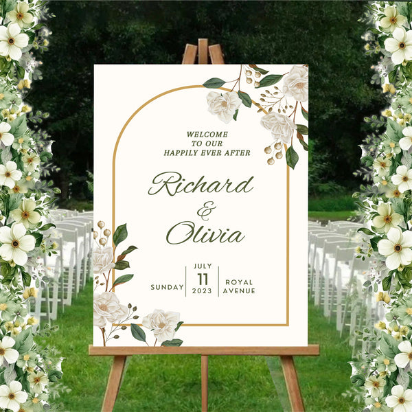 Wedding Welcome Sign Board for Decoration