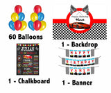 Racing Car Theme Birthday Party Personalized Multi-Saver Combo.