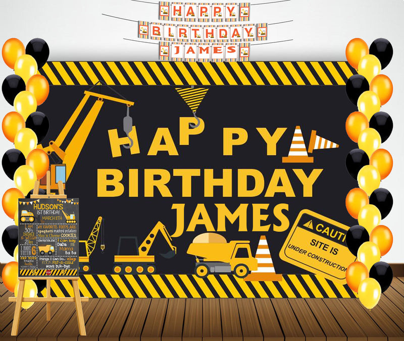 Construction Theme Birthday Party Personalized Multi-Saver Combo.