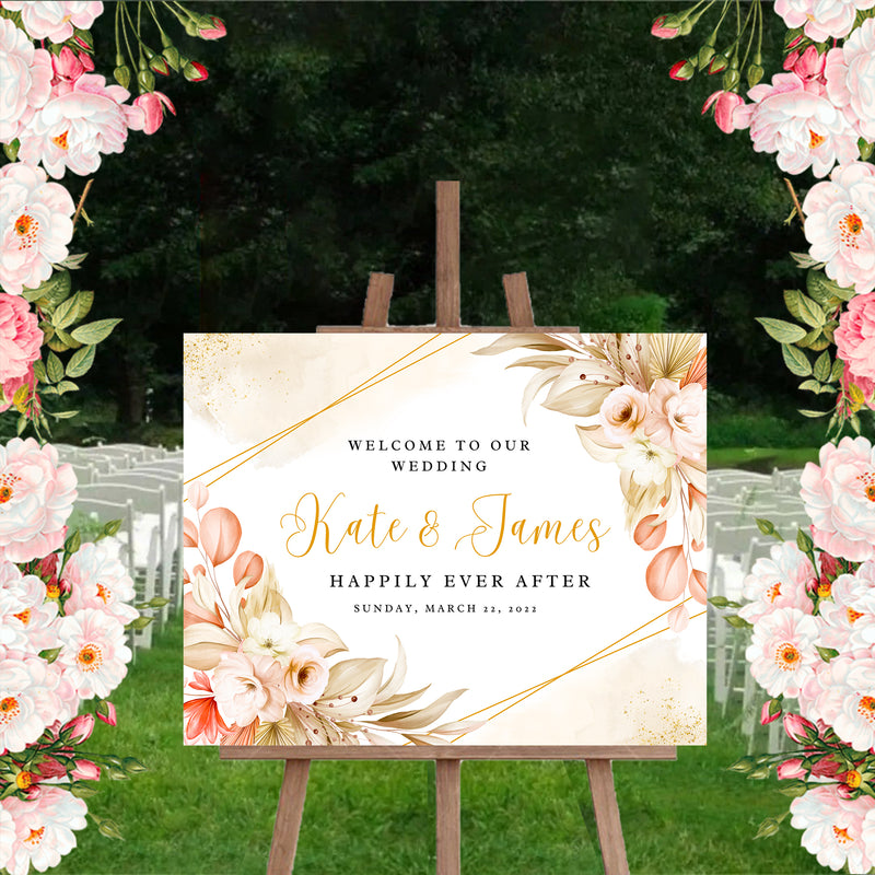 Wedding Welcome Sign Board for Decoration