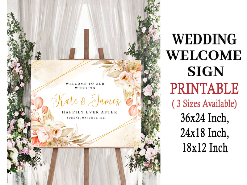 Wedding Welcome Sign Board for Decoration