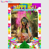 Holi Party Selfie Photo Booth Picture Frame