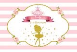 Ballerina Birthday Party Personalized Backdrop.