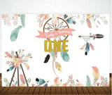 Wild One Birthday Party Personalized Backdrop.