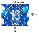 16th Birthday Party Personalized Backdrop