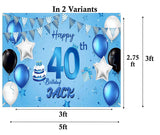 40th Theme Birthday Party Personalized Backdrop.