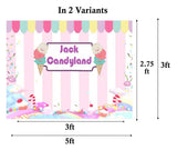 Candyland Birthday Party Personalized Backdrop.