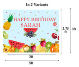 Twotti Fruity Birthday Party Personalized Backdrop