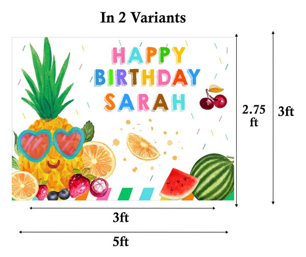 Twotti Fruity Birthday Party Personalized Backdrop