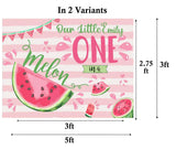 One In A Melon Birthday Party Personalized Backdrop.