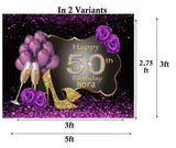 50th Theme Birthday Party Personalized Backdrop