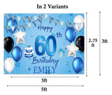 60th Theme Birthday Party Personalized Backdrop