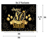 80th Birthday Party Personalized Backdrop