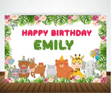 Wild One Birthday Party Personalized Backdrop.