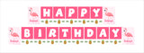 Flamingo Theme Birthday Party Banner for Decoration