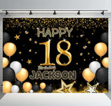 18th Birthday Party Personalized Backdrop.