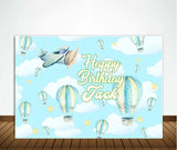 Air Plane Theme Birthday Party Personalized Backdrop.