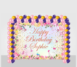 Butterflies & Fairies Birthday Party Decoration Kit With Personalized Backdrop.