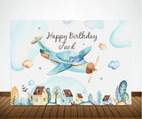 Air Plane Theme Birthday Party Personalized Backdrop.