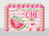 One In A Melon Birthday Party Decoration Kit With Personalized Backdrop.