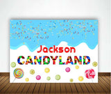 Candyland Birthday Party Personalized Backdrop.