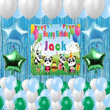 Panda Birthday Party Complete Set with Personalized Backdrop