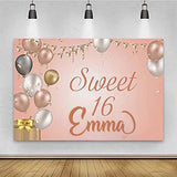 16th Birthday Party Personalized Backdrop