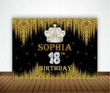 18th Birthday Party Personalized Backdrop.