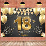 18th Birthday Party Personalized Backdrop.