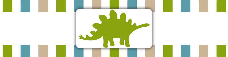 Dinosaur Theme Water Bottle Labels