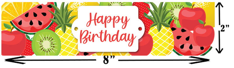 Twotti Fruity Theme Birthday Party Water Bottle Labels