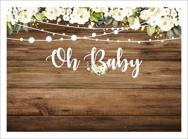 "Oh Baby" Baby Shower Party Decoration Kit With Backdrop.