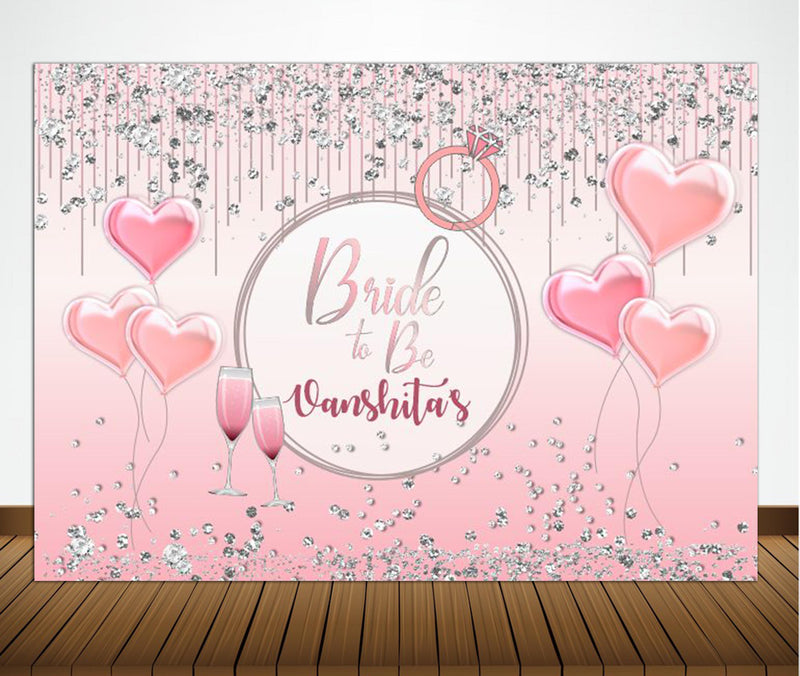 Bride to be Party Bachelorette Party Personalized Backdrop.