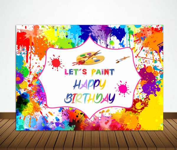 Art and Craft  Birthday Party Backdrop (Personalized)