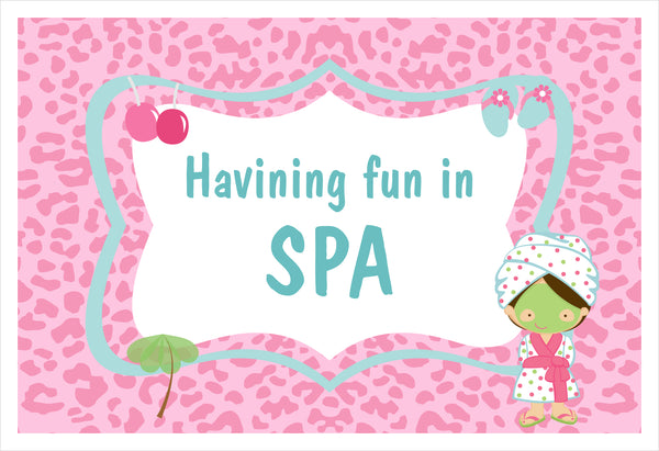 Spa Theme Birthday Table Mats for Decoration