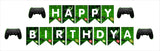 Gaming Theme Birthday Party Banner for Decoration