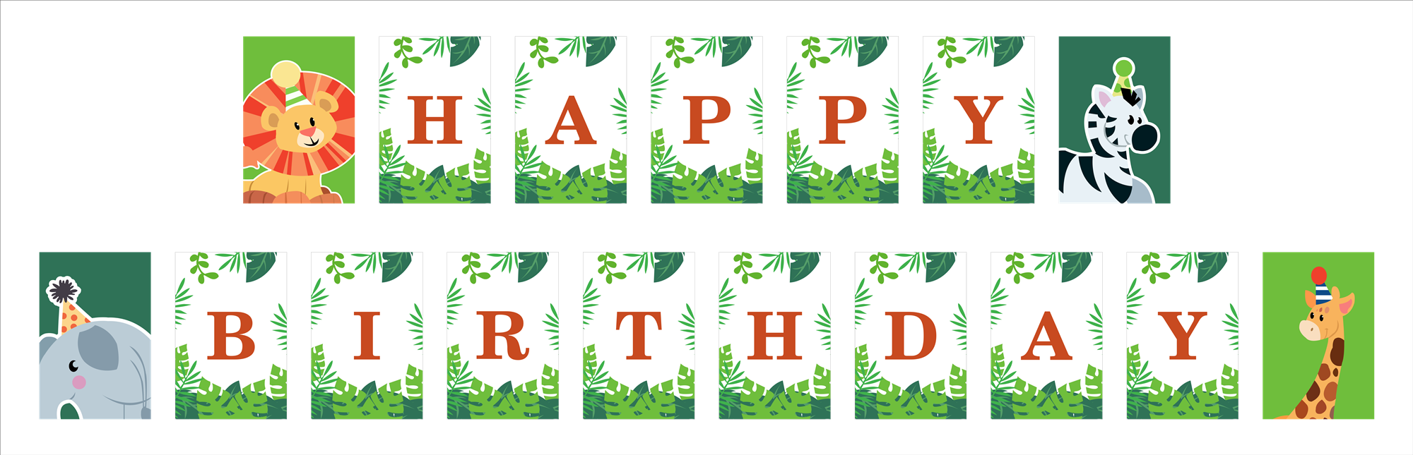 Jungle Safari Theme Birthday Party Banner for Decoration