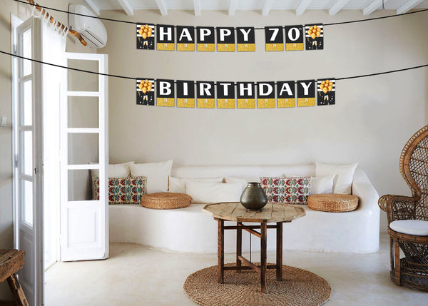 70th  Birthday Party Banner for Decoration