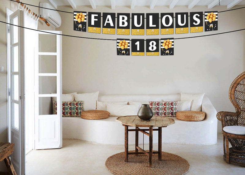 Fabulous 18th Birthday Party Banner for Decoration