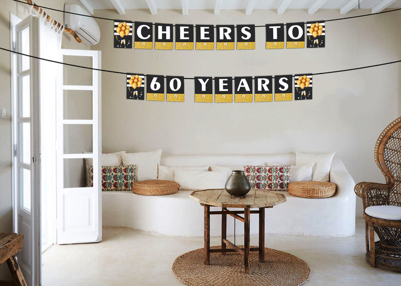 60th Birthday Party Banner for Decoration