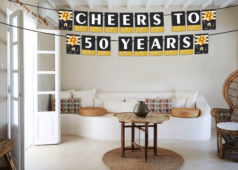 50th Birthday Party Banner for Decoration