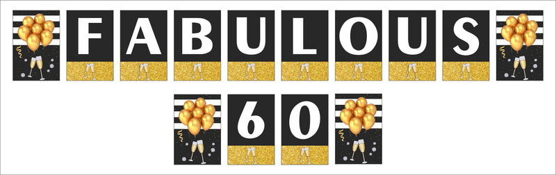 60th Birthday Party Banner for Decoration