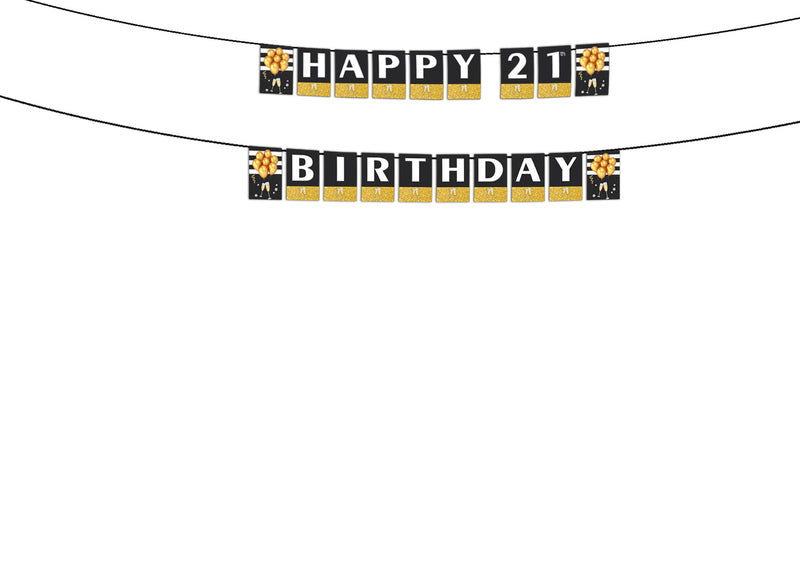 21st Birthday Party Banner for Decoration