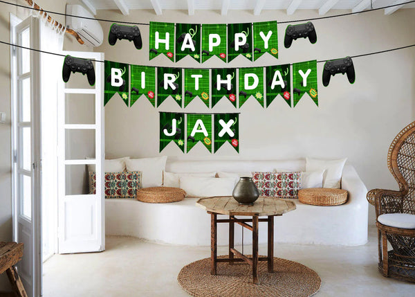 Gaming Theme Birthday Party Banner for Decoration