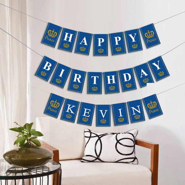 Prince Theme  Birthday Party Banner for Decoration