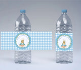 Bunny Theme Water Bottle Labels